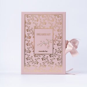 Kit FW Dreamer 2027 con tres cuadernos de 15 × 21 cm: agenda diaria perpetua, planificador de proyectos y cuaderno Balance para hábitos y finanzas, presentados en caja.