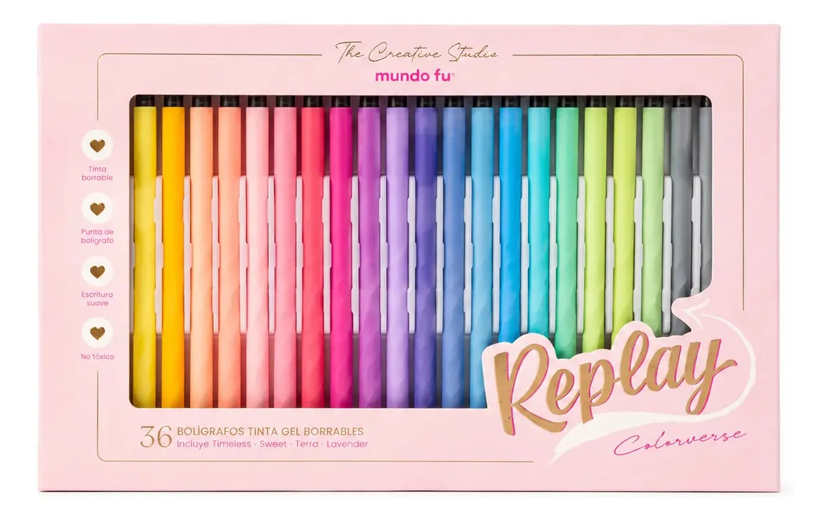 SET BOLIGRAFOS FEL BORRABLES X 36 - FW REPLAY